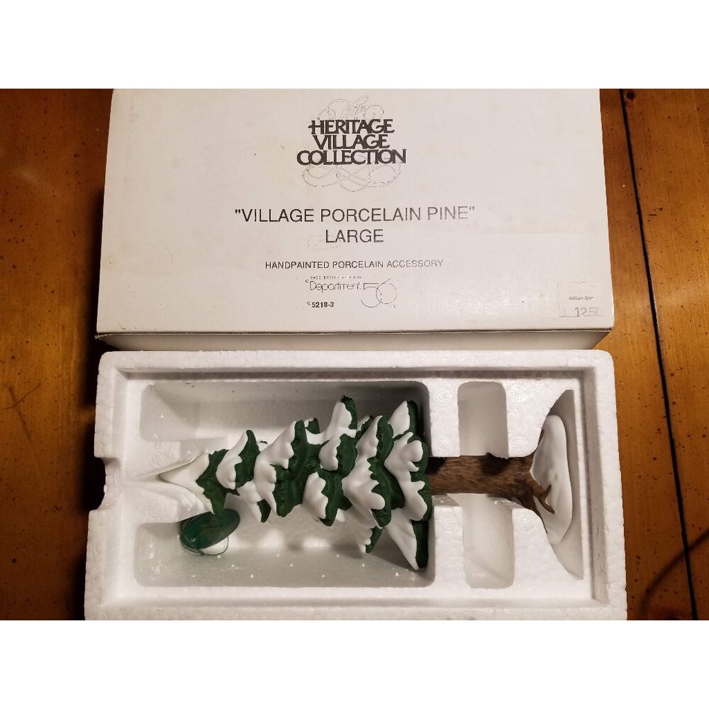 "Village Porcelain Pine" Large #5218-3 Heritage Village Collection -Retired-